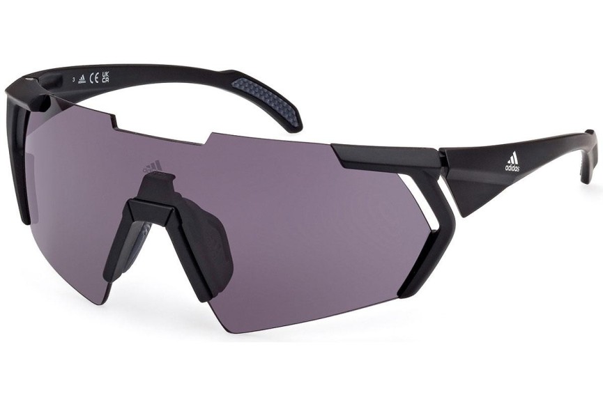 Okulary przeciwsłoneczne Adidas Sport SP0064 02A Pojedyncze | Shield Czarne