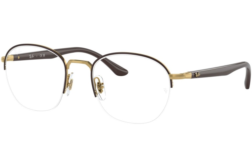 Okulary korekcyjne Ray-Ban RX6487 2905 Okrągłe Złote