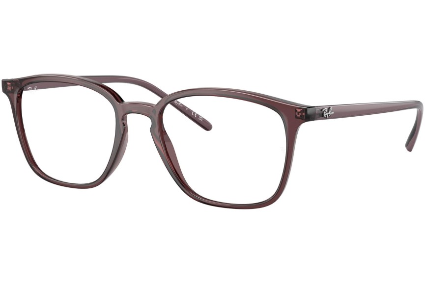 Okulary korekcyjne Ray-Ban RX7185 8236 Kwadratowe Brązowe