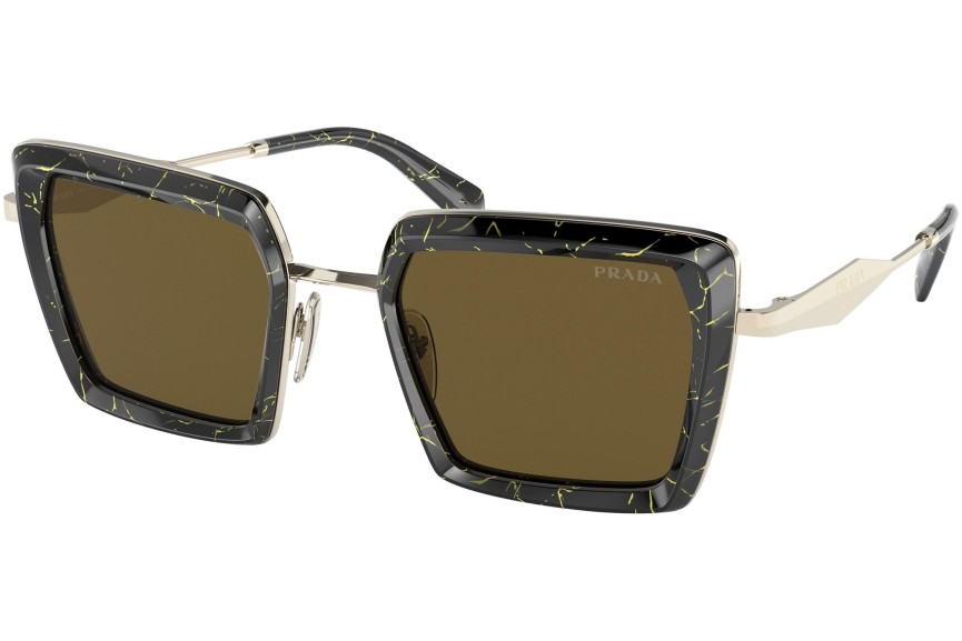 Okulary przeciwsłoneczne Prada PR55ZS 19D01T Kwadratowe Czarne