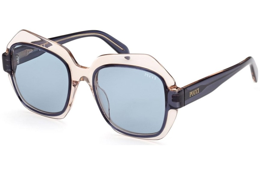 Okulary przeciwsłoneczne Emilio Pucci EP0193 92V Kwadratowe Niebieskie