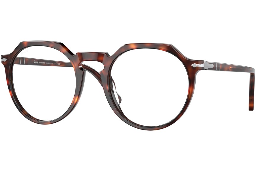 Okulary przeciwsłoneczne Persol PO3281S 24/GG Okrągłe Havana