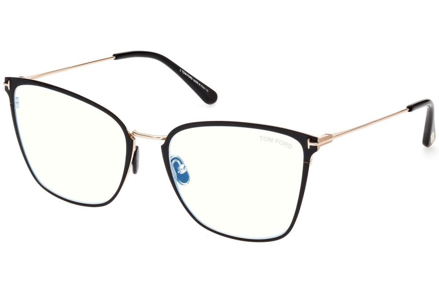 Okulary korekcyjne Tom Ford FT5839-B 001 Kocie oczy Czarne