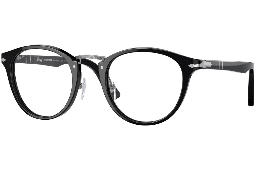 Okulary przeciwsłoneczne Persol PO3108S 95/GH Okrągłe Czarne