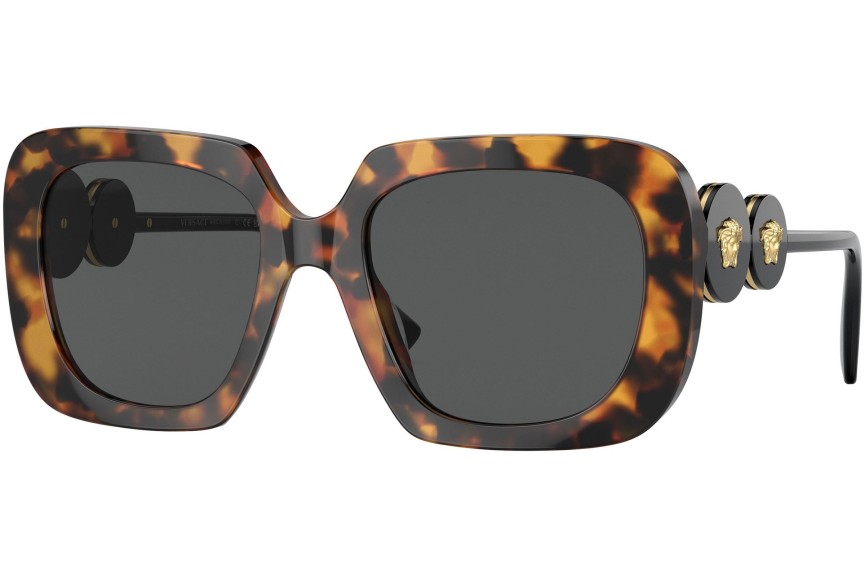 Okulary przeciwsłoneczne Versace VE4434 511987 Kwadratowe Havana