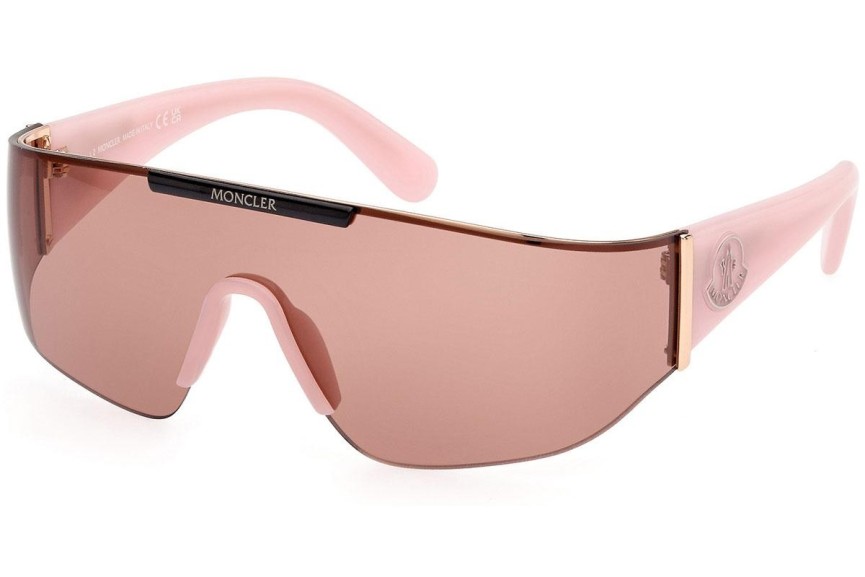 Okulary przeciwsłoneczne Moncler ML0247 72E Pojedyncze | Shield Różowe