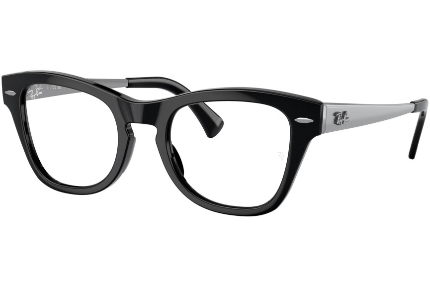 Okulary korekcyjne Ray-Ban RX0707VM 2000 Kwadratowe Czarne