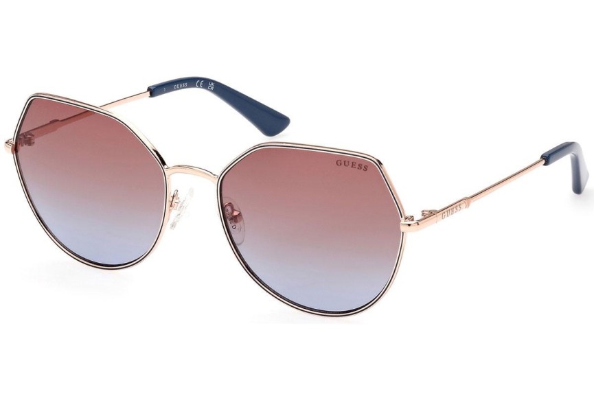 Okulary przeciwsłoneczne Guess GU7867 28F Kwadratowe Złote