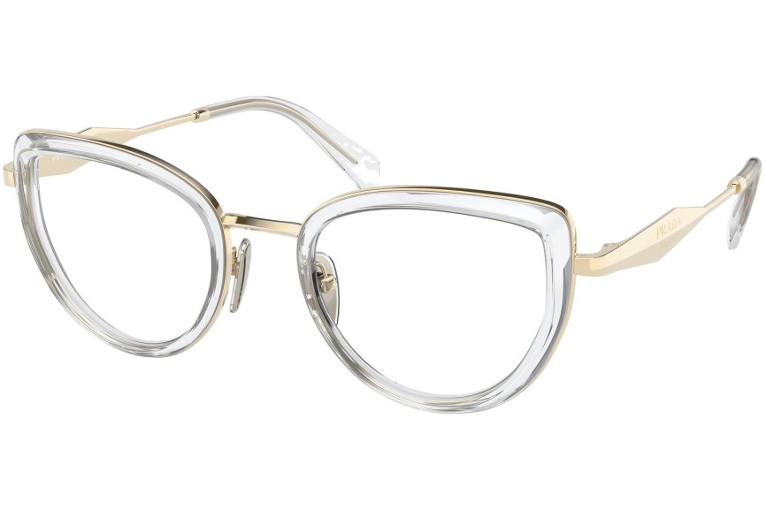 Okulary korekcyjne Prada PR54ZV 2AZ1O1 Kocie oczy Przezroczyste