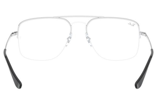 Okulary korekcyjne Ray-Ban The General Gaze RX6441 2501 Pilotki (Aviator) Srebrne