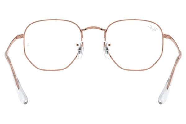 Okulary korekcyjne Ray-Ban Hexagonal RX6448 3094 Kwadratowe Złote