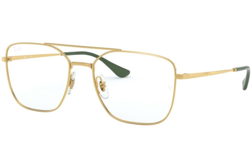 Okulary korekcyjne Ray-Ban RX6450 3081 Kwadratowe Złote