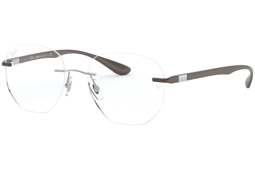 Okulary korekcyjne Ray-Ban RX8766 1131 Okrągłe Srebrne