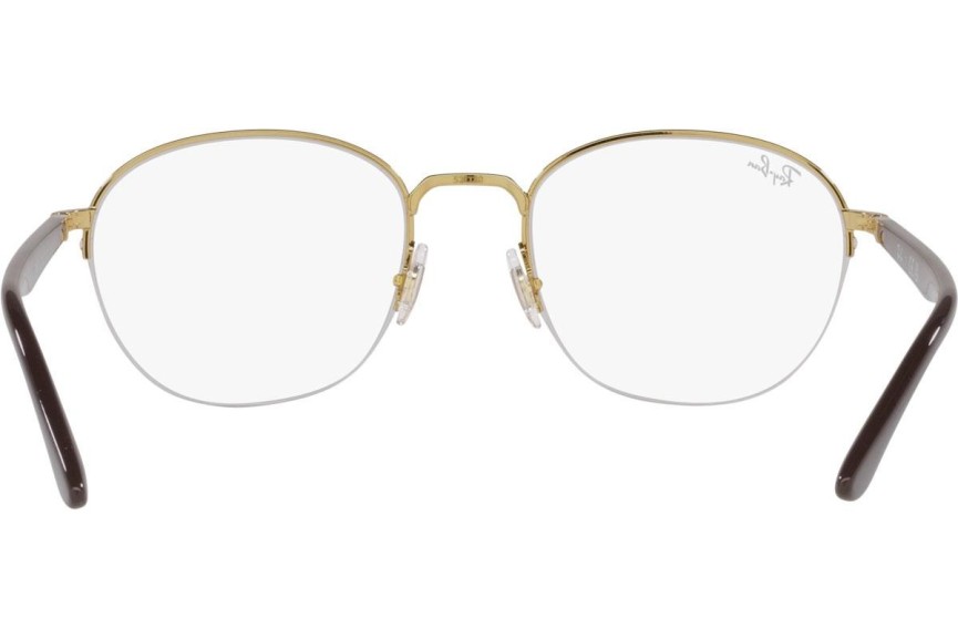 Okulary korekcyjne Ray-Ban RX6487 2905 Okrągłe Złote