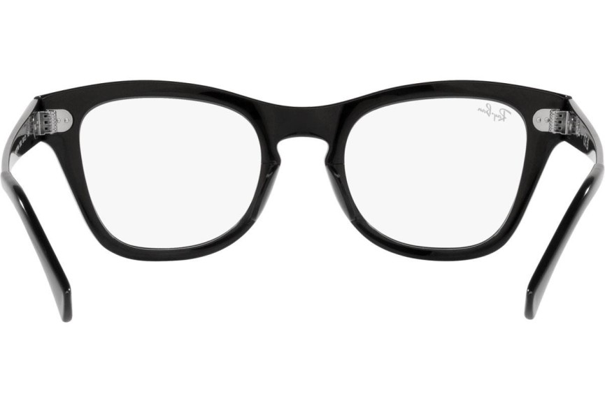 Okulary korekcyjne Ray-Ban RX0707VM 2000 Kwadratowe Czarne