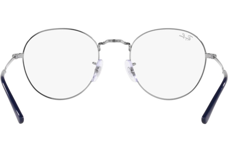 Okulary korekcyjne Ray-Ban David RX3582V 2502 Okrągłe Srebrne