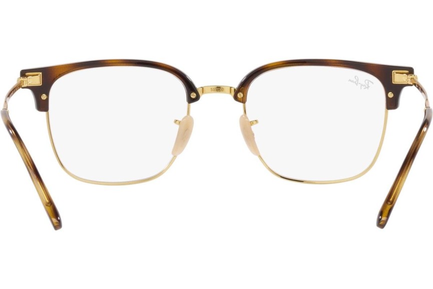 Okulary korekcyjne Ray-Ban New Clubmaster RX7216 2012 Browline Złote