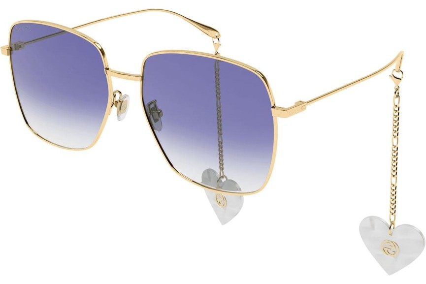 Okulary przeciwsłoneczne Gucci GG1031S 004 Kwadratowe Złote