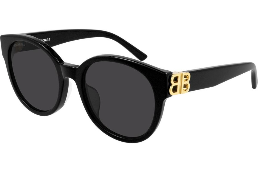 Okulary przeciwsłoneczne Balenciaga BB0134SA 001 Okrągłe Czarne