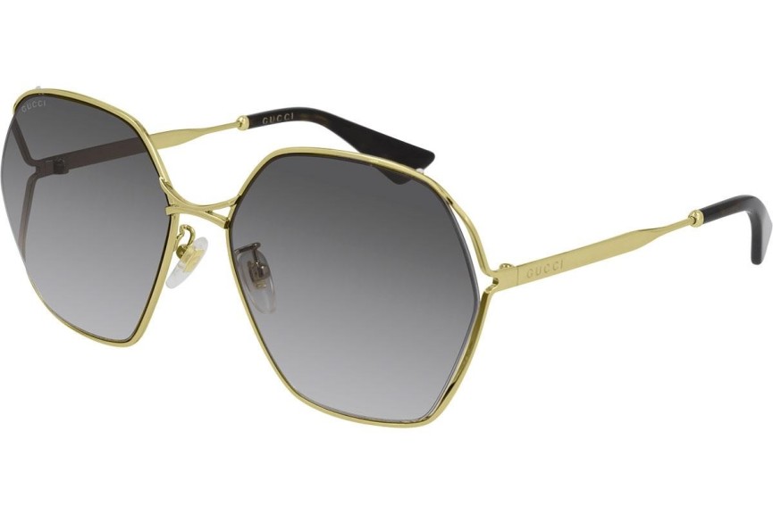 Okulary przeciwsłoneczne Gucci GG0818SA 001 Oversize Złote