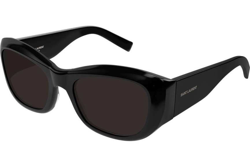 Solbriller Saint Laurent SL498 001 Cat Eye Sort