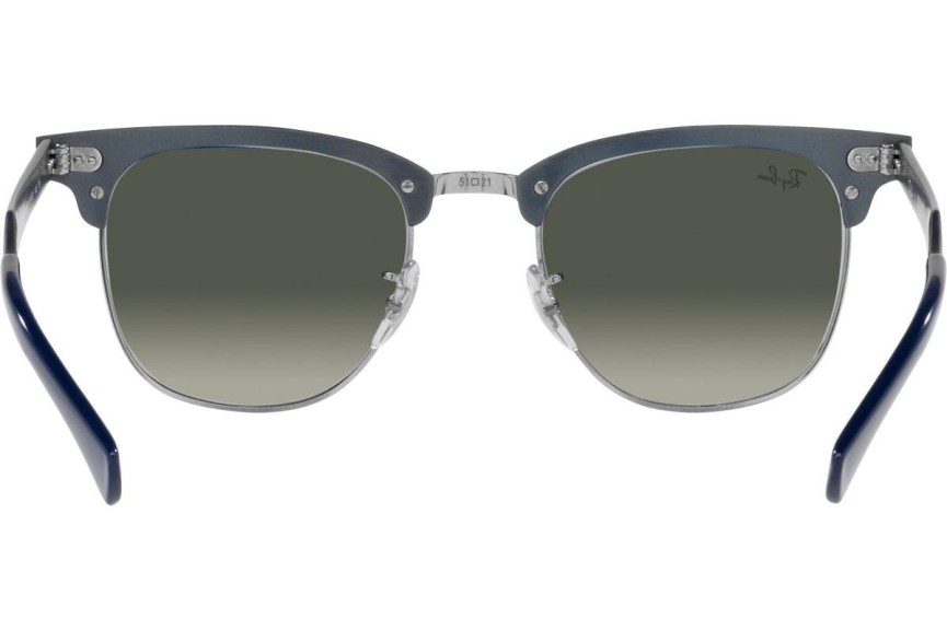 Okulary przeciwsłoneczne Ray-Ban Clubmaster Aluminum RB3507 924871 Browline Niebieskie