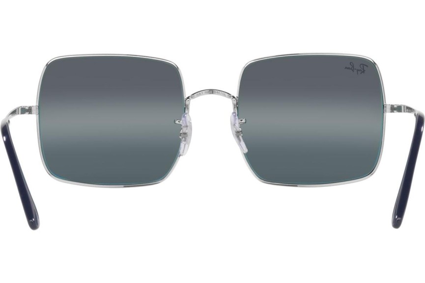 Okulary przeciwsłoneczne Ray-Ban Square RB1971 9242G6 Polarized Kwadratowe Srebrne