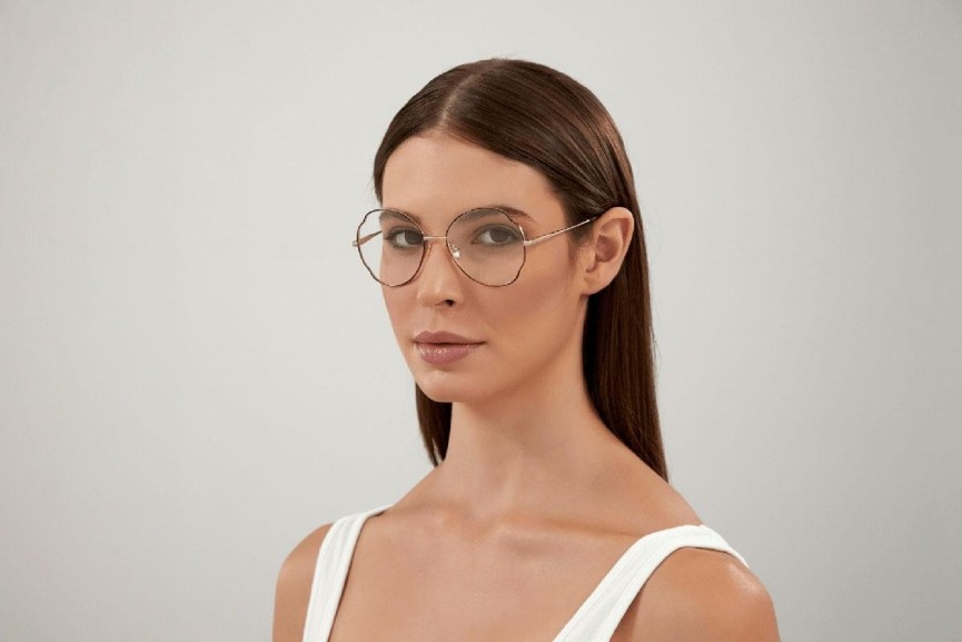 Okulary korekcyjne Chloe CH0097O 004 Kocie oczy Złote