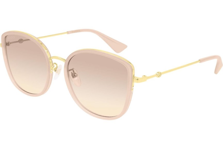 Okulary przeciwsłoneczne Gucci GG0606SK 004 Kwadratowe Beżowe