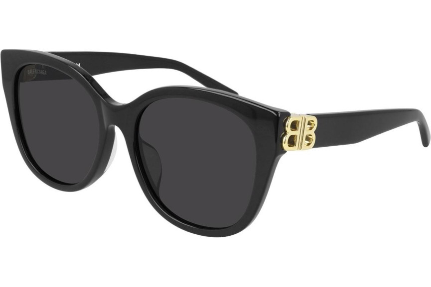 Okulary przeciwsłoneczne Balenciaga BB0103SA 001 Kocie oczy Czarne