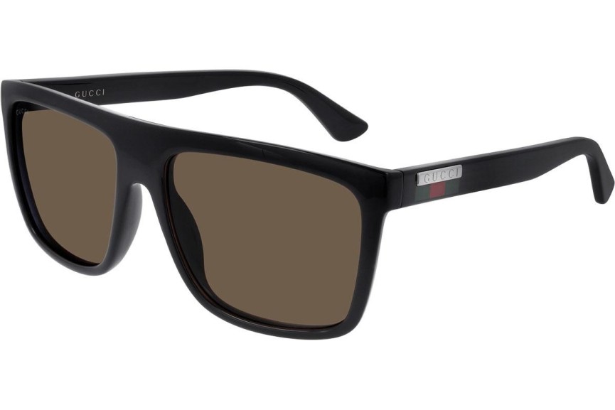 Solbriller Gucci GG0748S 002 Flat Top Sort