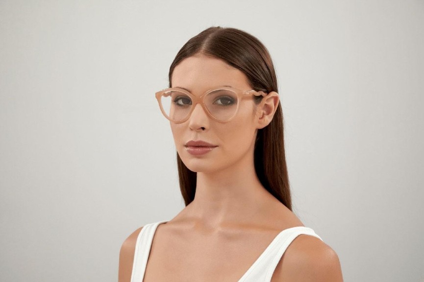 Okulary korekcyjne Chloe CH0089O 003 Kocie oczy Beżowe