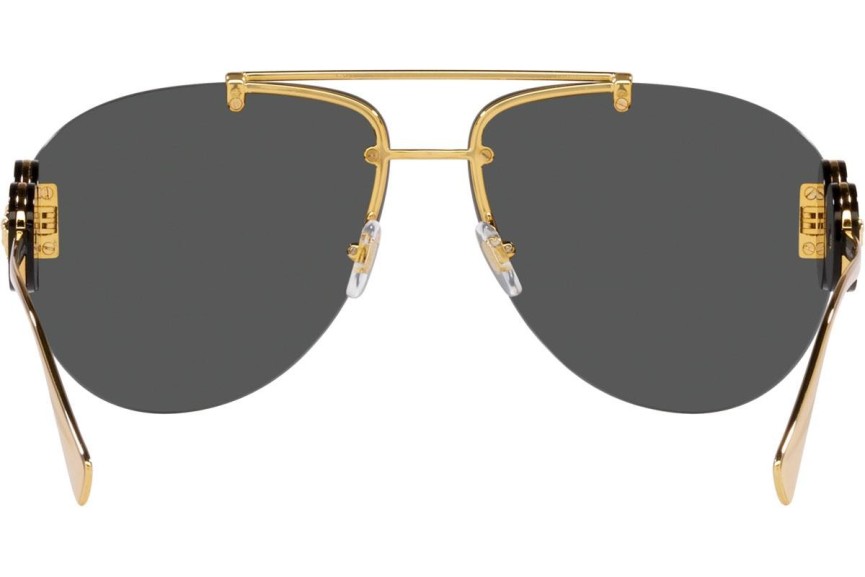 Okulary przeciwsłoneczne Versace Double Medusa Aviator VE2250 100287 Pilotki (Aviator) Złote