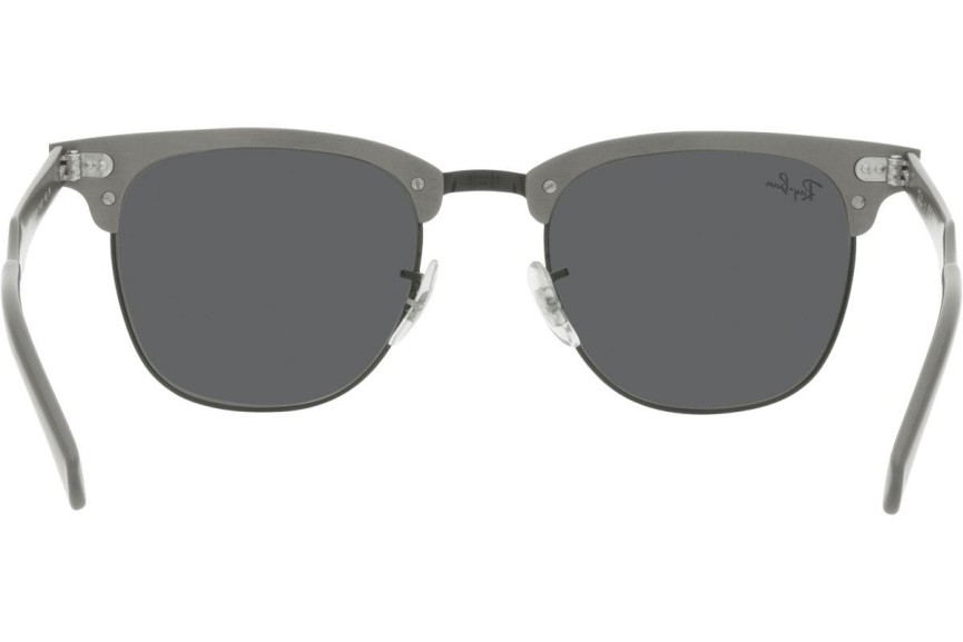 Okulary przeciwsłoneczne Ray-Ban Clubmaster Aluminum RB3507 9247B1 Browline Czarne