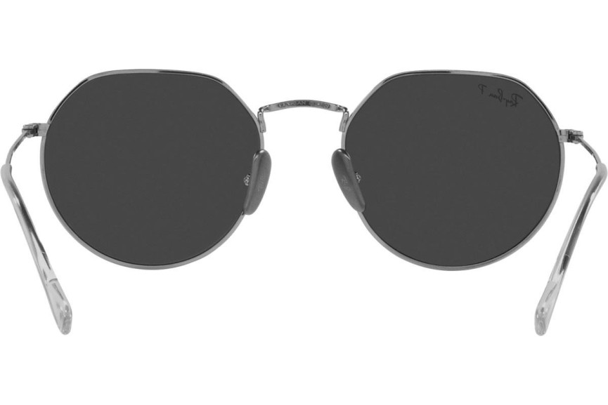 Okulary przeciwsłoneczne Ray-Ban Titanium Collection RB8165 920948 Polarized Okrągłe Srebrne