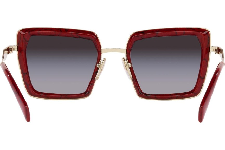 Okulary przeciwsłoneczne Prada PR55ZS 15D09S Kwadratowe Czerwone