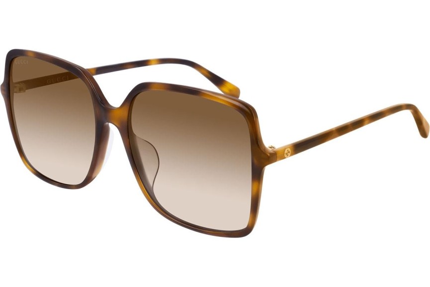 Okulary przeciwsłoneczne Gucci GG0544SA 002 Oversize Havana