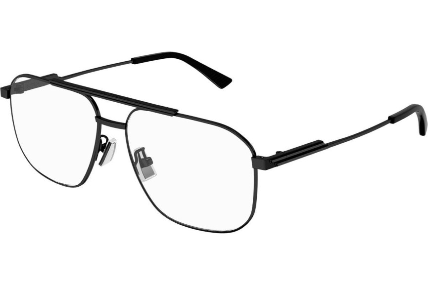 Okulary korekcyjne Bottega Veneta BV1159O 001 Pilotki (Aviator) Czarne