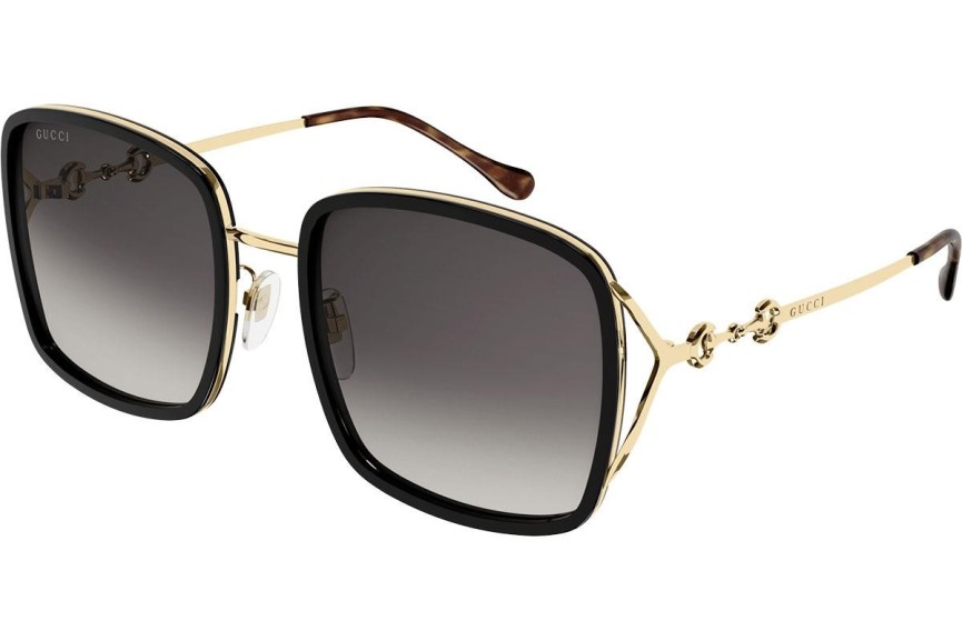 Okulary przeciwsłoneczne Gucci GG1016SK 001 Kwadratowe Czarne