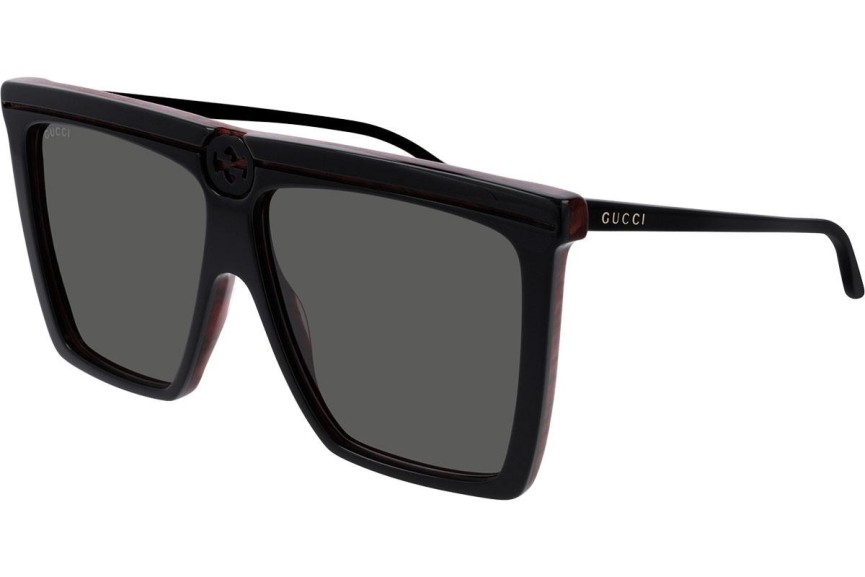 Okulary przeciwsłoneczne Gucci GG0733S 001 Flat Top Czarne