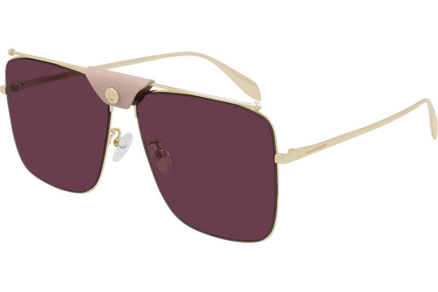 Okulary przeciwsłoneczne Alexander McQueen AM0318S 003 Kwadratowe Złote