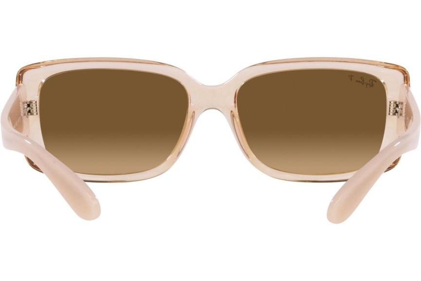 Okulary przeciwsłoneczne Ray-Ban RB4389 6644M2 Polarized Prostokątne Brązowe