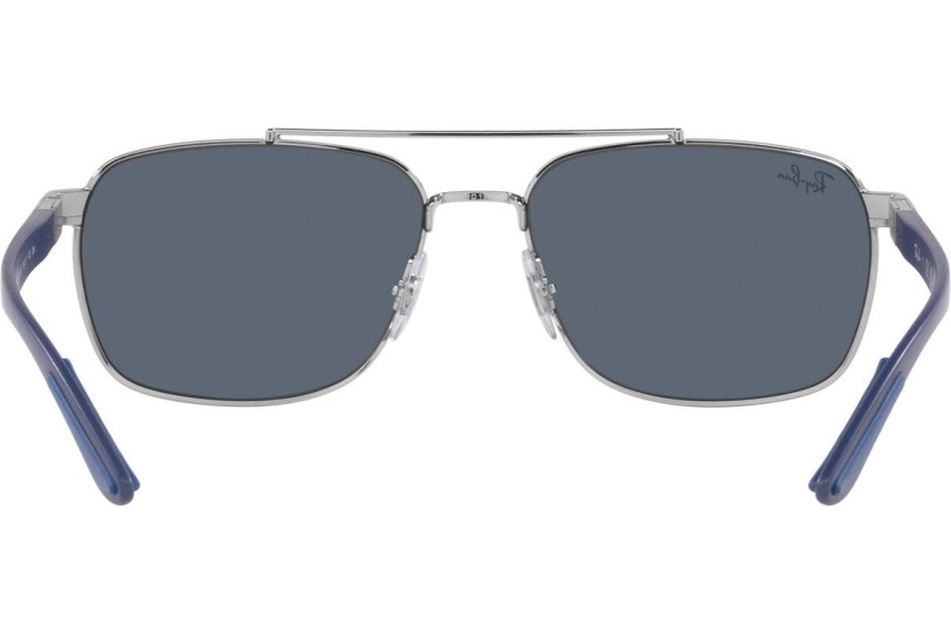 Okulary przeciwsłoneczne Ray-Ban RB3701 924387 Prostokątne Srebrne
