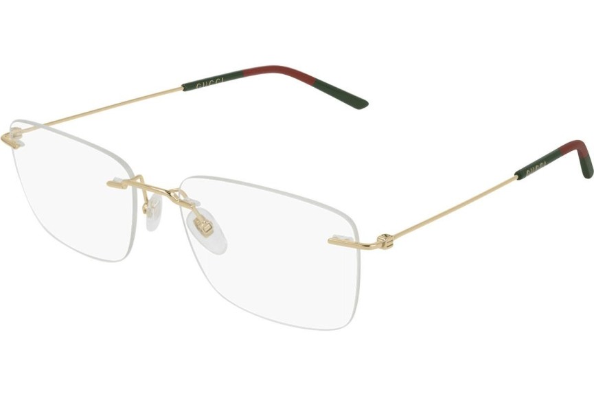 Okulary korekcyjne Gucci GG0399O 002 Prostokątne Złote