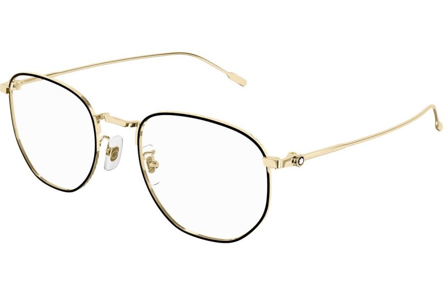 Okulary korekcyjne Mont Blanc MB0213OA 003 Okrągłe Złote