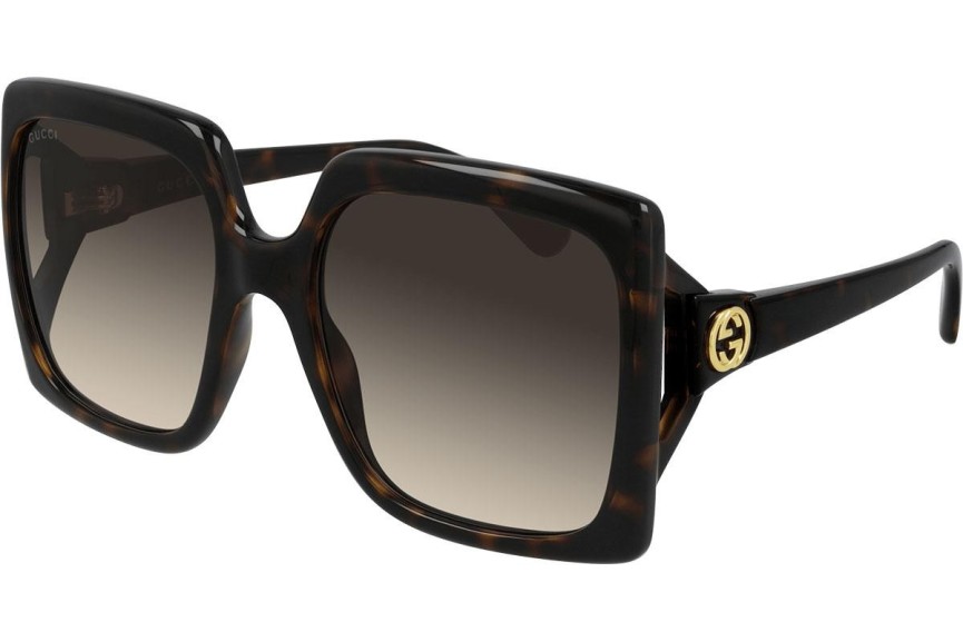 Okulary przeciwsłoneczne Gucci GG0876S 002 Polarized Oversize Havana