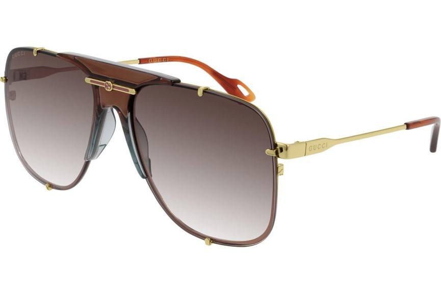 Okulary przeciwsłoneczne Gucci GG0739S 002 Pilotki (Aviator) Złote