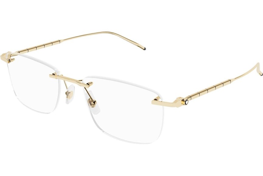 Okulary korekcyjne Mont Blanc MB0215O 001 Prostokątne Złote