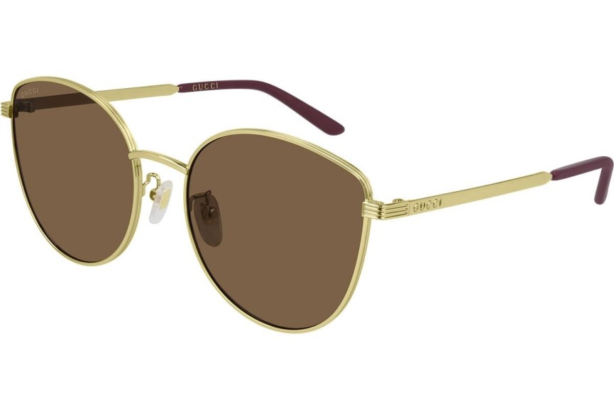 Okulary przeciwsłoneczne Gucci GG0807SA 002 Kocie oczy Złote