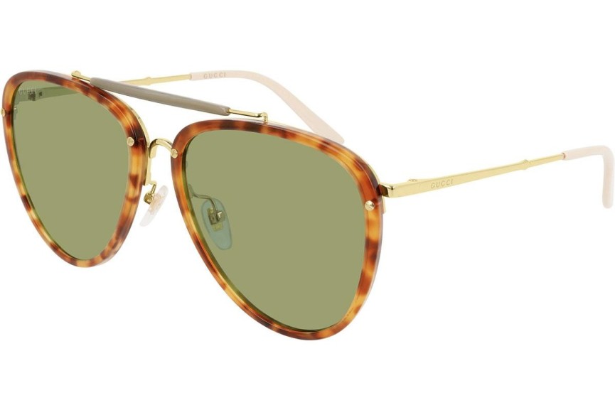 Okulary przeciwsłoneczne Gucci GG0672S 003 Pilotki (Aviator) Havana